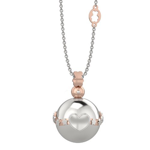 Nanán Pendente in Ag 925 Con Bola in Metallo - Cuore Offerta esclusiva