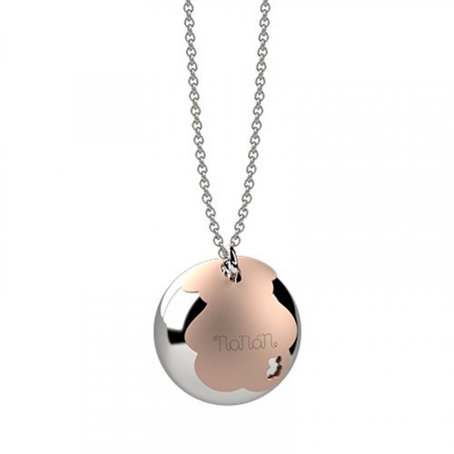 Nanán Chiama Angeli Ag 925 Con Sfera In Metallo e Orsetto Offerta San Valentino