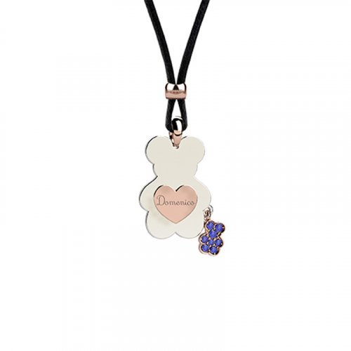 Nanán Pendente Orso con Cordino- Blu Super Saving Price
