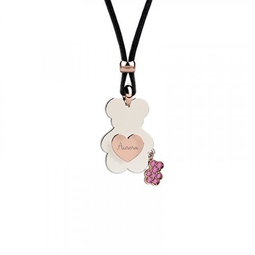 Nanán Pendente Orso con Cordino- Rosa Offerta settimanale
