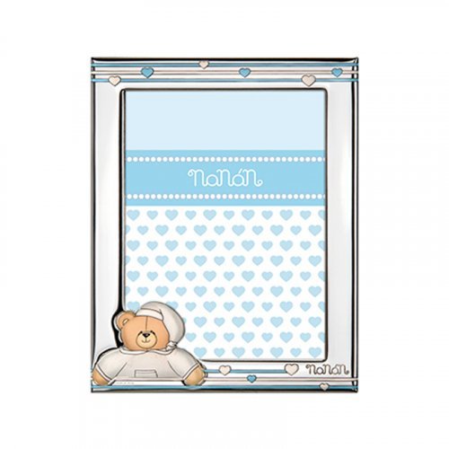 Nanán Cornice Argento Tato azzurro 130x180mm Promozione temporanea