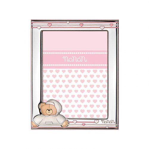 Nanán Cornice Argento Tato rosa 90x130mm Fino al 65% di sconto