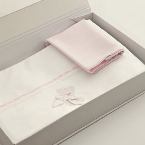 Nanán Gift Promo: Set Lenzuola carrozzina + Copertina carrozzina ROSA Offerta speciale della fabbrica