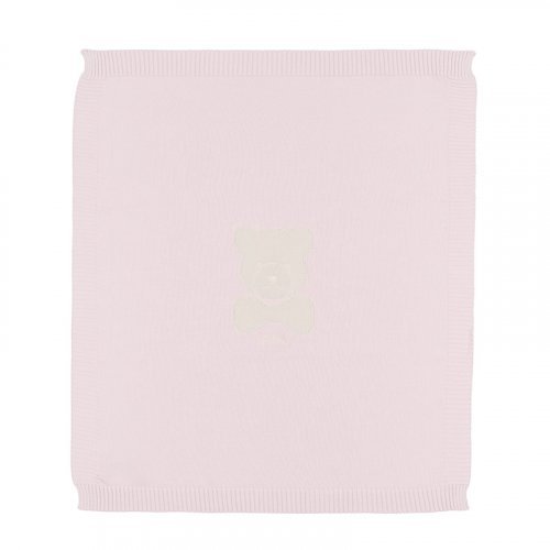 Nanán Coperta in filo rosa con orso Presa