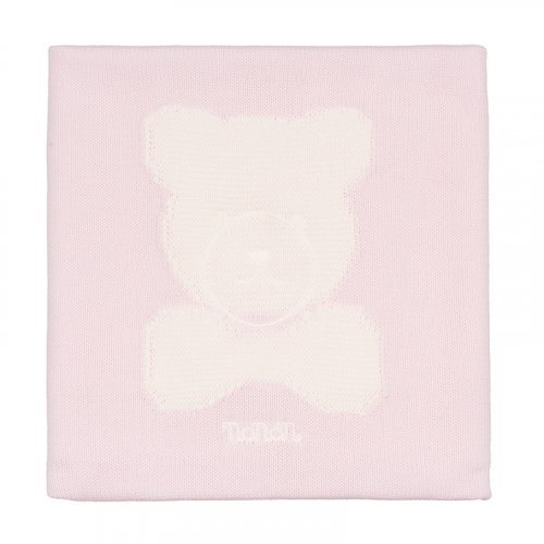 Nanán Coperta in filo rosa con orso Presa