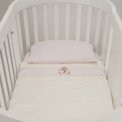 Nanán Lenzuola per Lettino Ovale Set 3pz -Puccio Rosa I Più Venduti