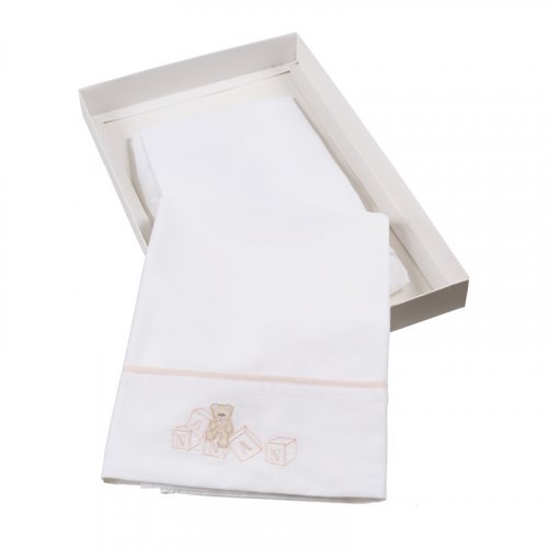 Nanán Set Lenzuola Carrozzina 3 Pz Dadini Rosa Nuova