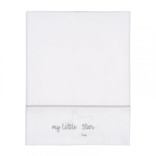 Nanán Set lenzuola carrozzina "My little star" ricamo grigio Grande vendita