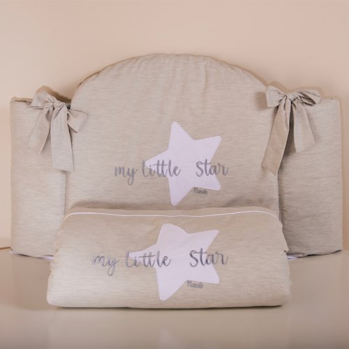Nanán Set piumone e paracolpi My little Star grigio Cyber Monday