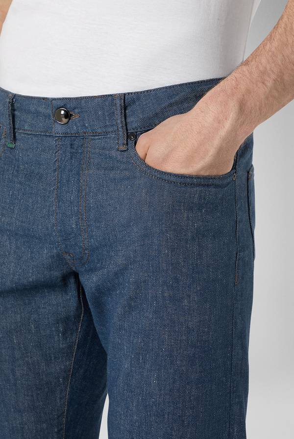 Lab. Pal Zileri Denim 5 tasche effetto lino Promozione