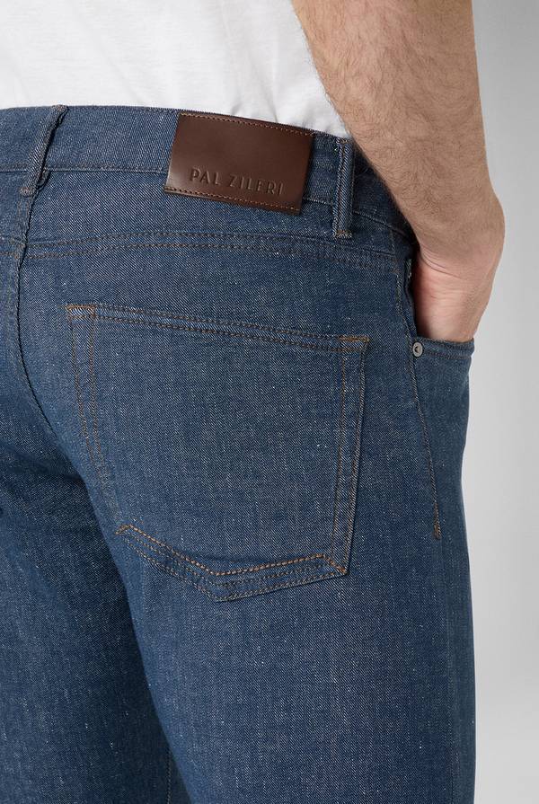 Lab. Pal Zileri Denim 5 tasche effetto lino Promozione