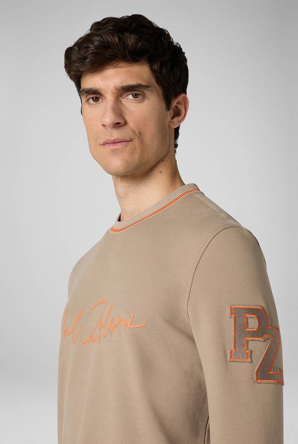 Lab. Pal Zileri Felpa in cotone stretch con logo Outlet