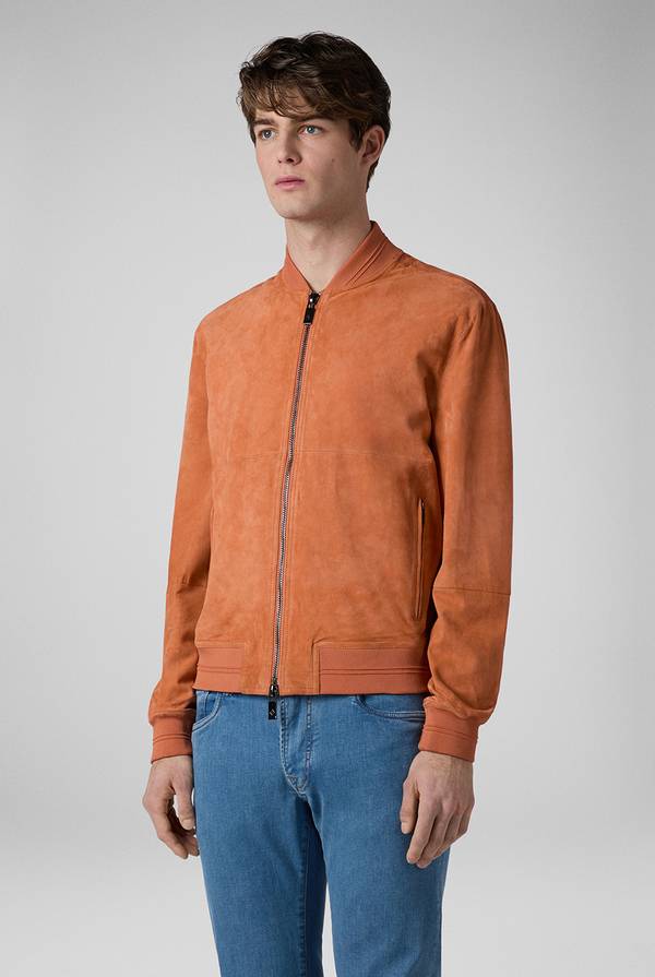 Lab. Pal Zileri Bomber in suede color albicocca Pezzi Unici