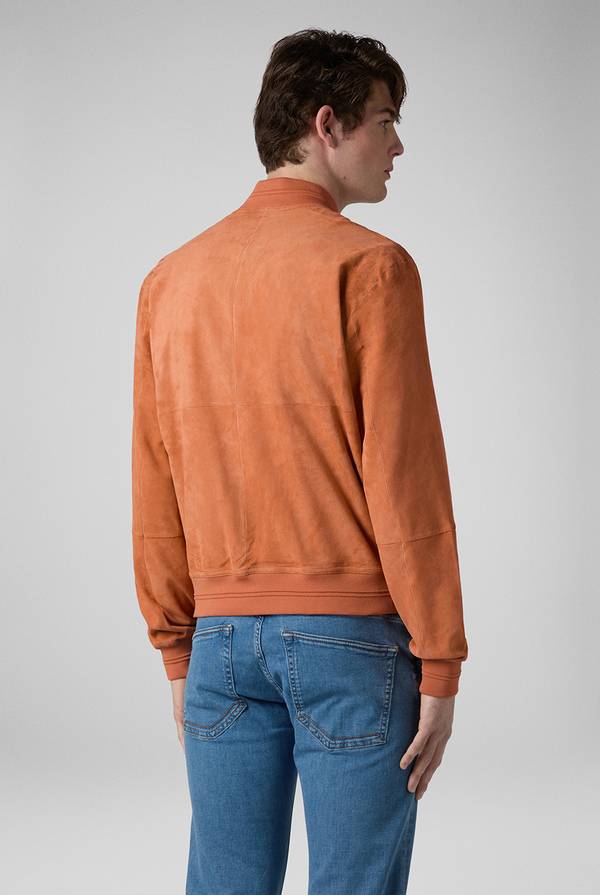 Lab. Pal Zileri Bomber in suede color albicocca Pezzi Unici