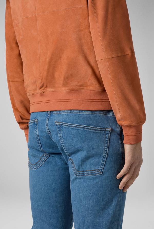 Lab. Pal Zileri Bomber in suede color albicocca Pezzi Unici
