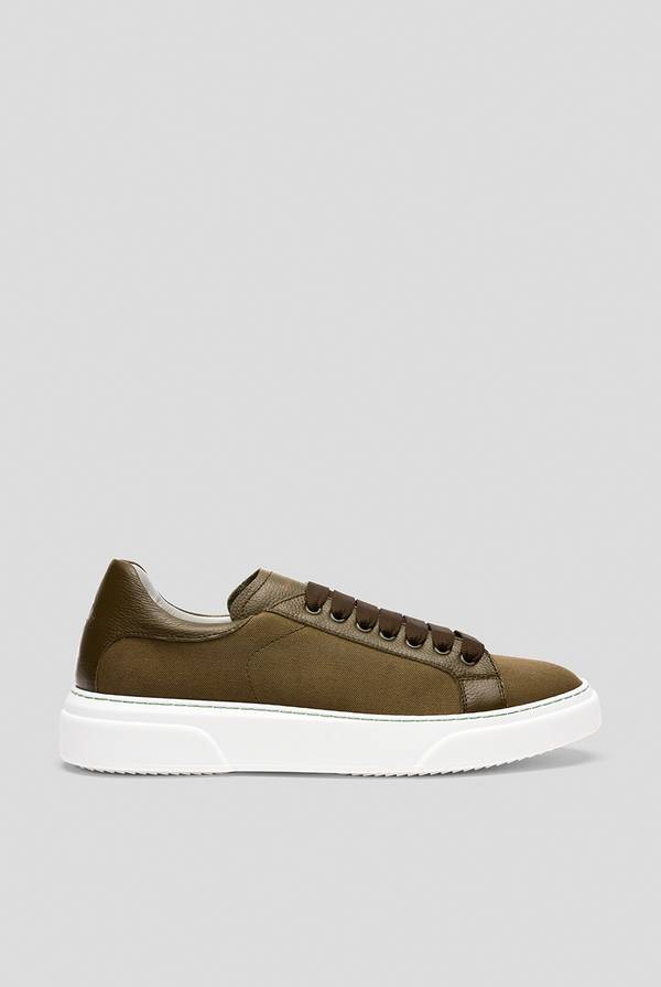 Lab. Pal Zileri Sneakers in tela di cotone con dettagli in pelle Novità