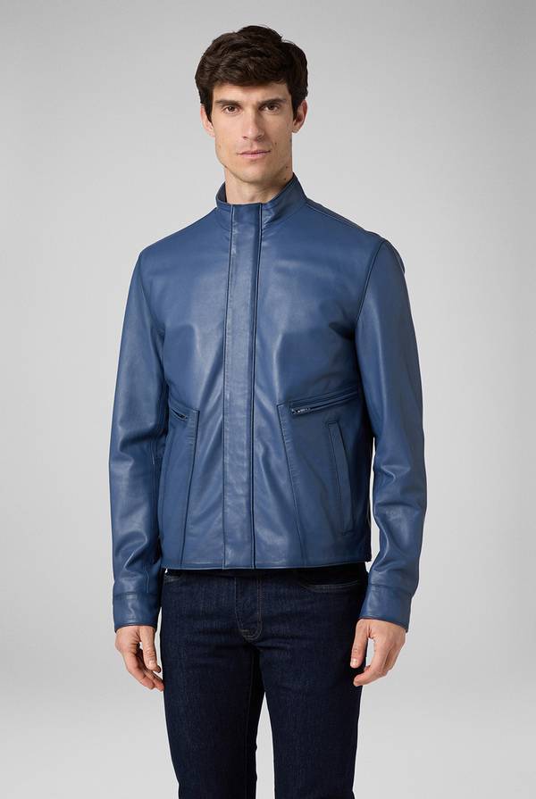 Lab. Pal Zileri Biker in nappa color anice Sconto