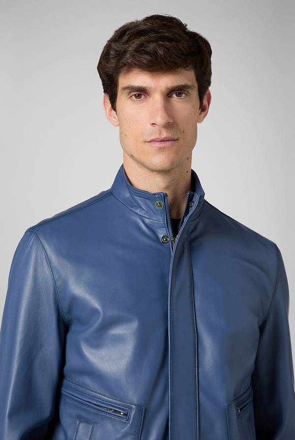 Lab. Pal Zileri Biker in nappa color anice Sconto