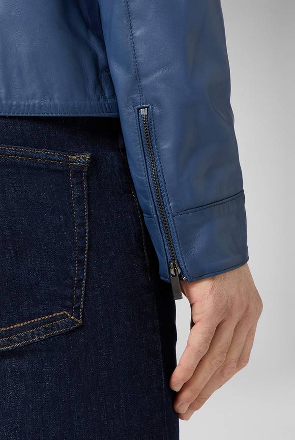 Lab. Pal Zileri Biker in nappa color anice Sconto