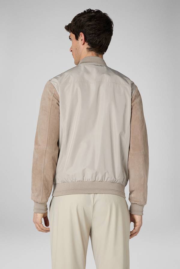 Lab. Pal Zileri Bomber beige in nylon e suede Economico