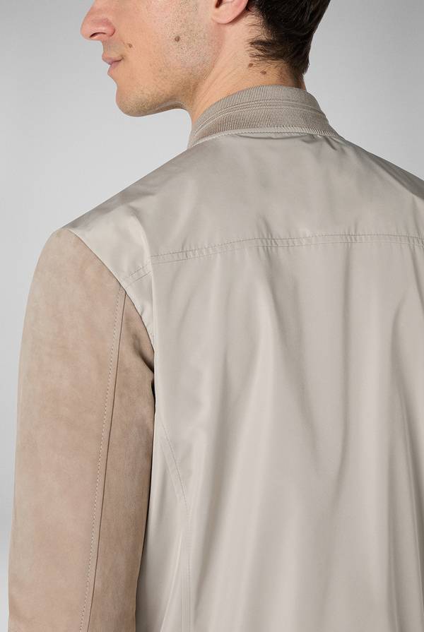 Lab. Pal Zileri Bomber beige in nylon e suede Economico
