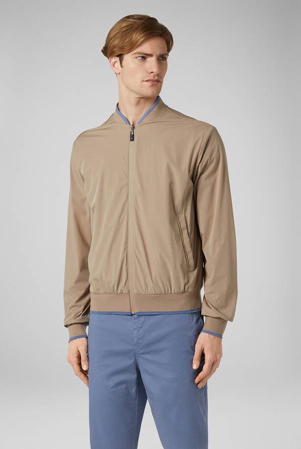 Lab. Pal Zileri Bomber in soft shell color tortora Saldi