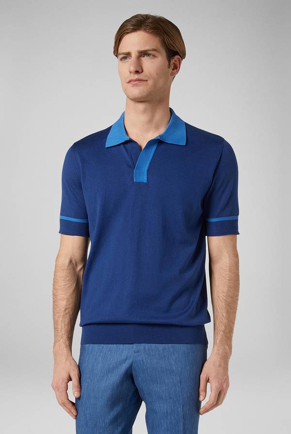 Lab. Pal Zileri Polo in maglia con dettagli a contrasto Italy
