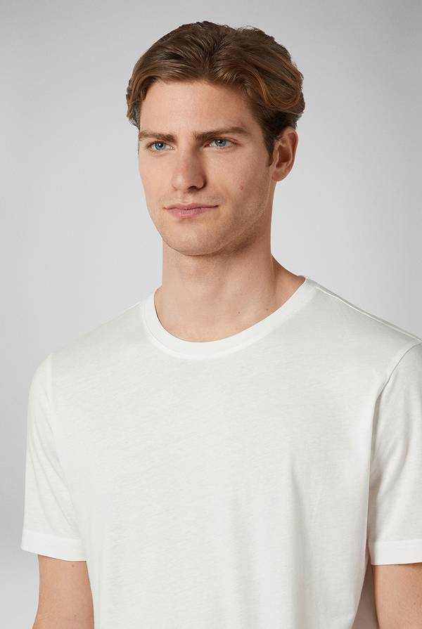 Lab. Pal Zileri T-Shirt in cotone nel colore bianco Qualità Garantita