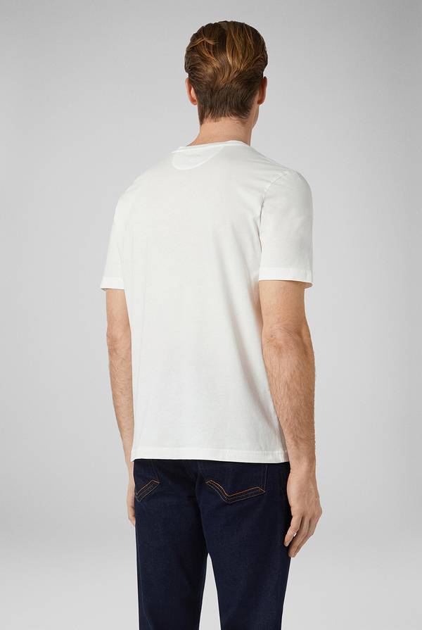 Lab. Pal Zileri T-Shirt in cotone nel colore bianco Qualità Garantita
