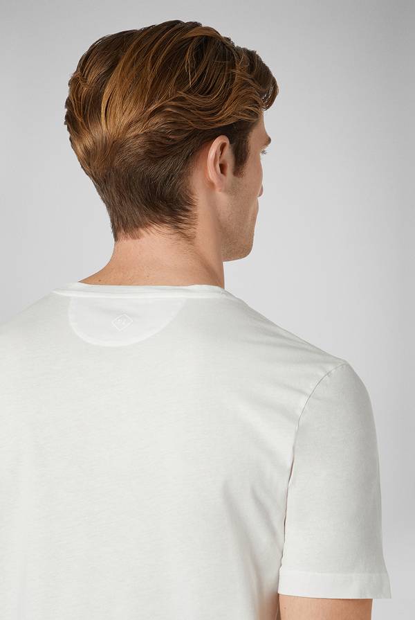 Lab. Pal Zileri T-Shirt in cotone nel colore bianco Qualità Garantita