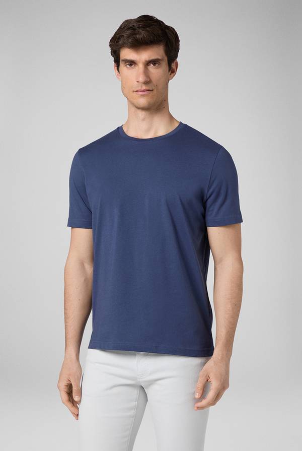 Lab. Pal Zileri T-Shirt in cotone nel colore blu Negozi Online