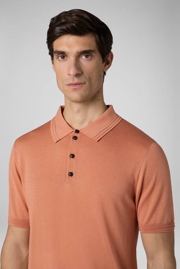 Lab. Pal Zileri Polo in cotone e tencel Consegna Veloce