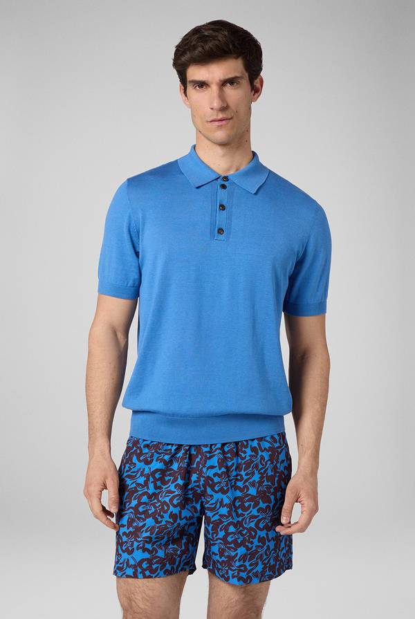 Lab. Pal Zileri Polo in maglia di lana e seta Fino Al -60%