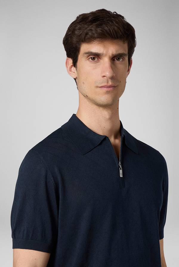 Lab. Pal Zileri Polo jacquard con monogramma pz Shopping Online
