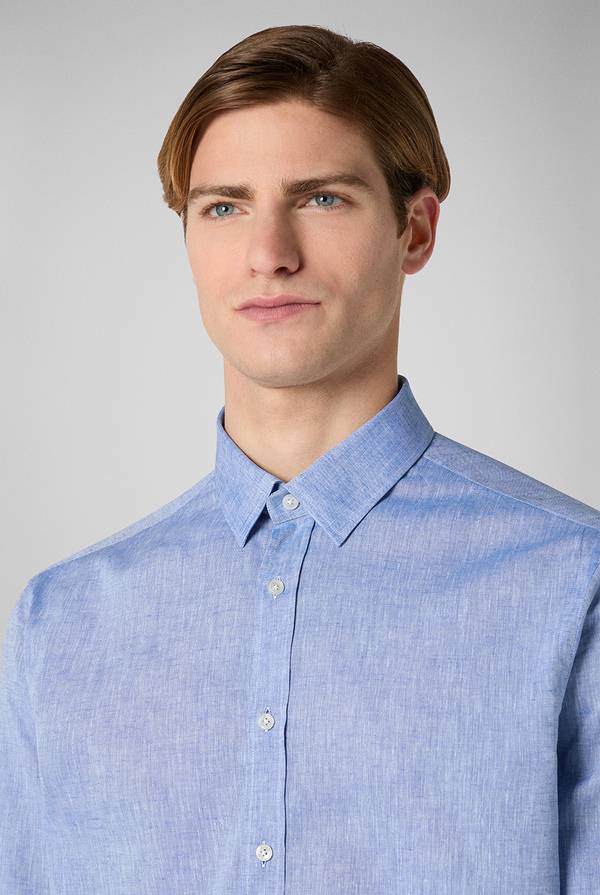 Lab. Pal Zileri Camicia in lino e cotone Presa