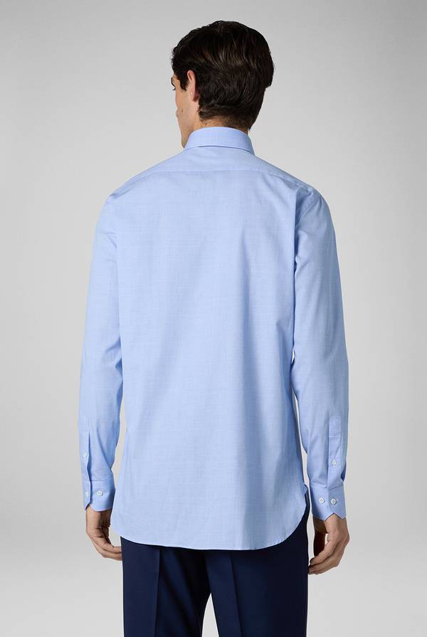 Lab. Pal Zileri Camicia Principe di Galles azzurra Economico