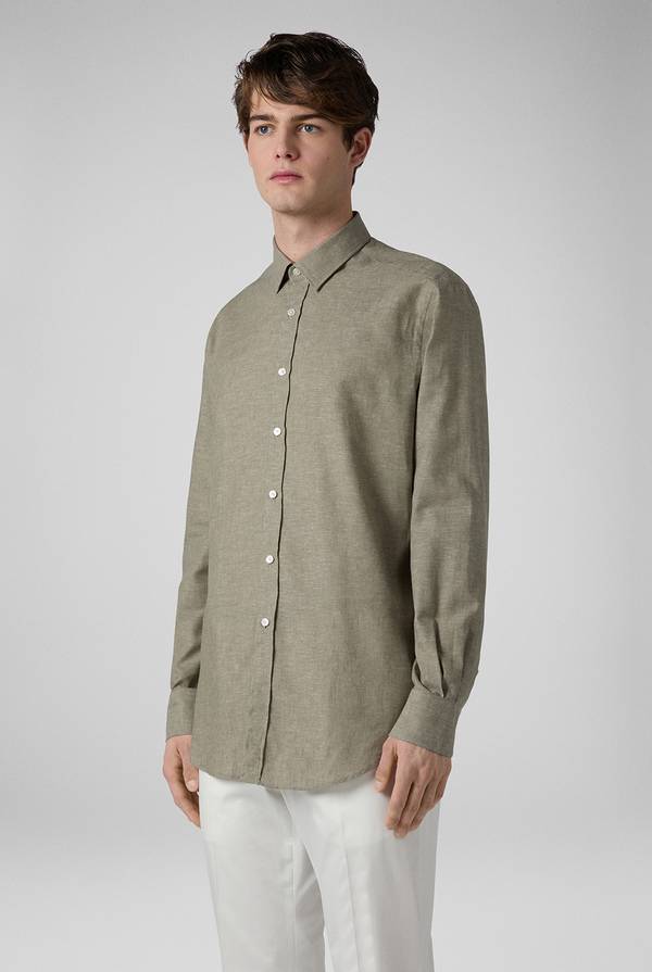 Lab. Pal Zileri Camicia in lino e cotone Saldi