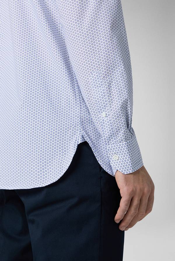 Lab. Pal Zileri Camicia in puro cotone con stampa circolare Saldi Di Fabbrica