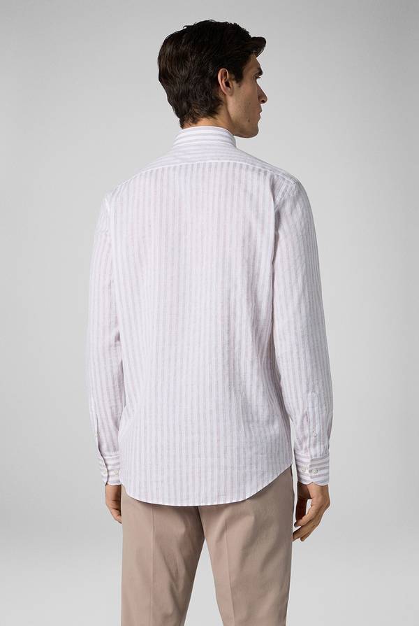 Lab. Pal Zileri Camicia a macro righe bianche e azzurre Nuova