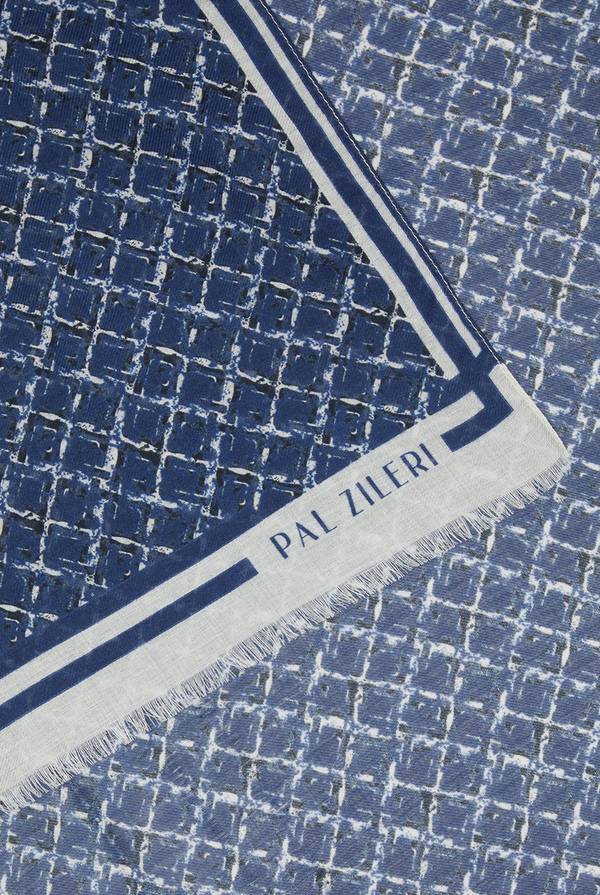 Lab. Pal Zileri Sciarpa in modal e lana con fantasia geometrica Moda