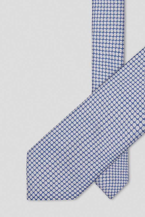 Lab. Pal Zileri Cravatta con micro lavorazione jacquard nei toni dell'azzurro Spedizione Gratuita