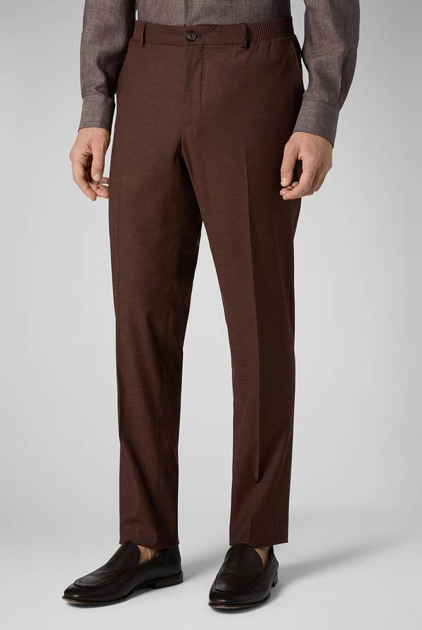 Lab. Pal Zileri Pantalone classico in lana e bamboo Vendita Calda