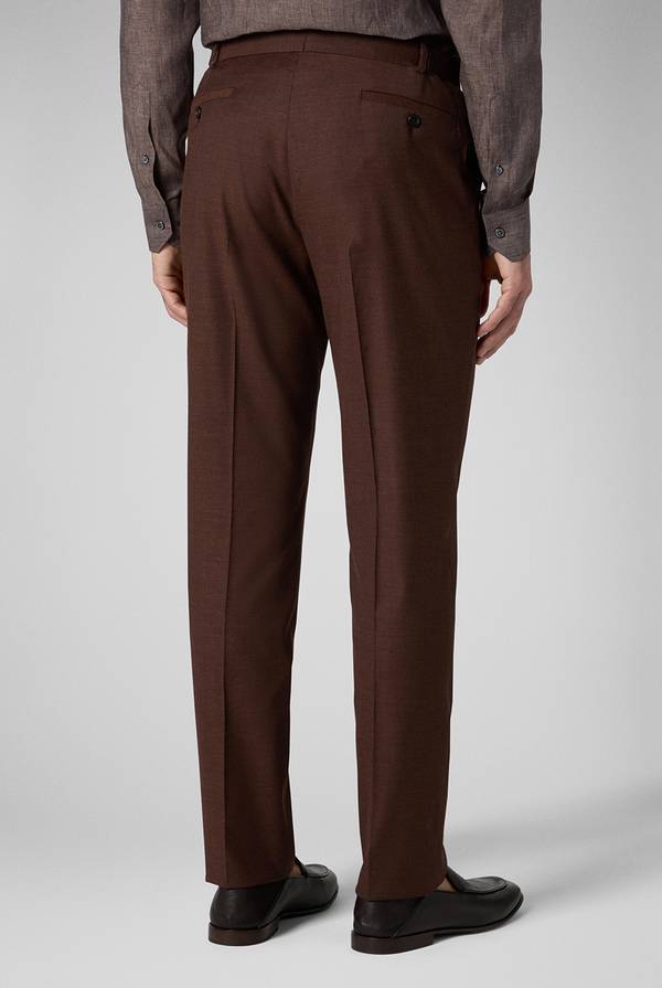 Lab. Pal Zileri Pantalone classico in lana e bamboo Vendita Calda