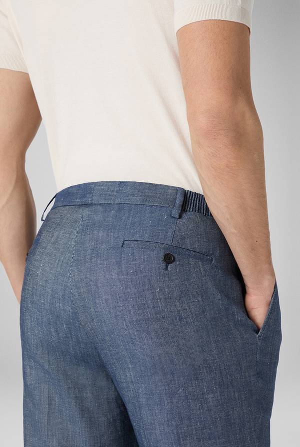 Lab. Pal Zileri Pantalone in lino e cotone stretch Vendita Economica