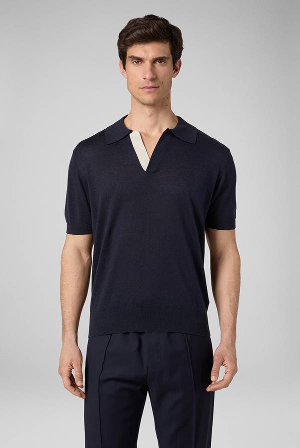 Lab. Pal Zileri Polo in maglia di lino e seta color senape Affare Del Giorno