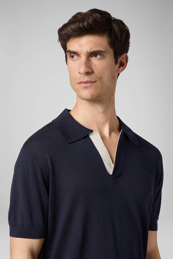 Lab. Pal Zileri Polo in maglia di lino e seta color senape Affare Del Giorno