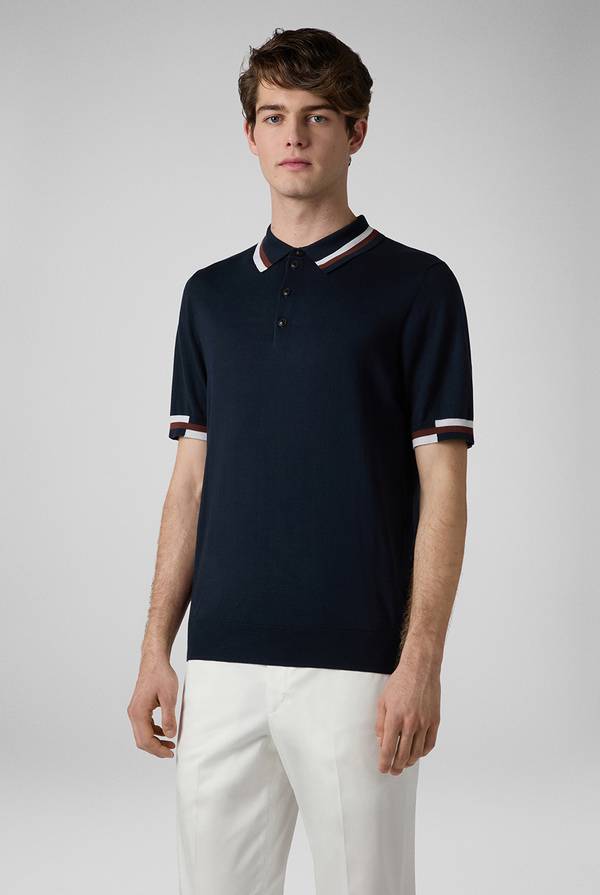 Lab. Pal Zileri Polo in maglia con dettagli a contrasto Novità