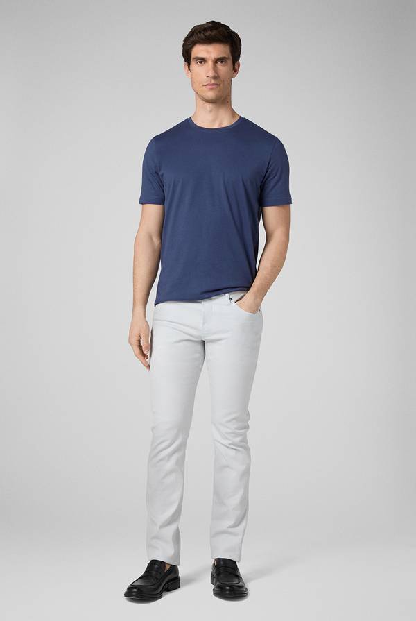 Lab. Pal Zileri T-Shirt in cotone nel colore blu navy Nuovo