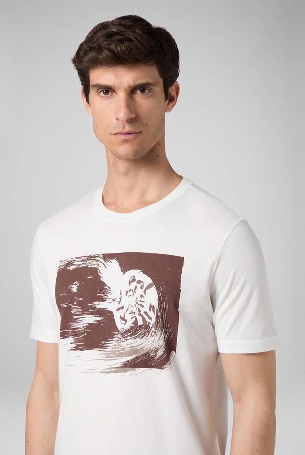 Lab. Pal Zileri tshirt in cotone con stampa astratta Promozione