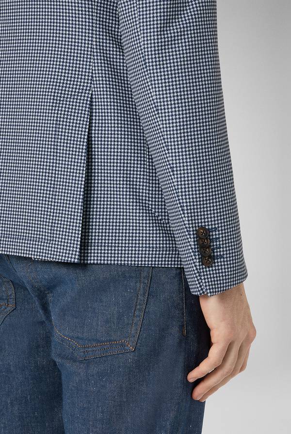 Lab. Pal Zileri Giacca Effortless in jersey con motivo pied de poule Promozione Limitata